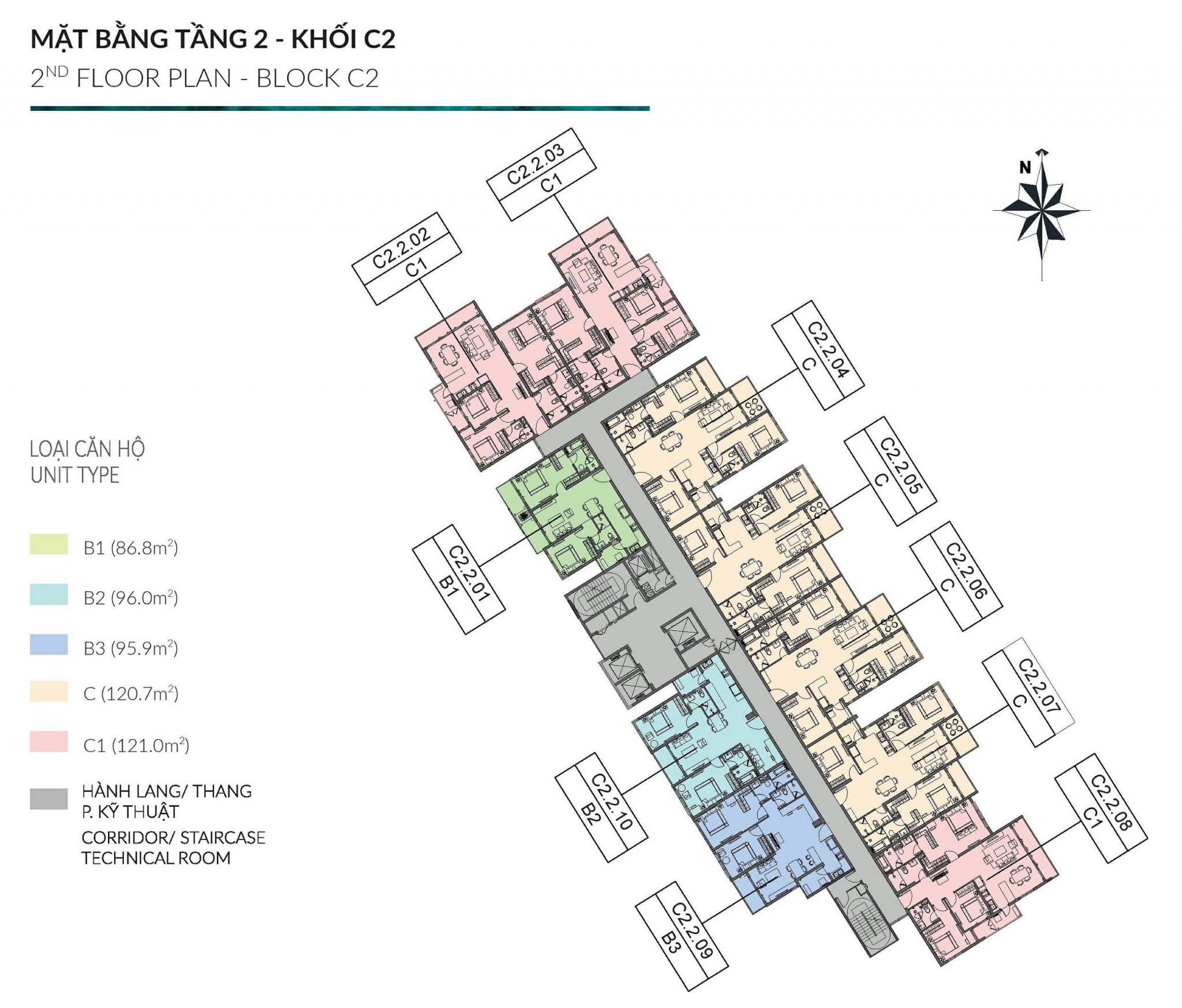 Diamond Centery - Tháp C2 - Tầng 2