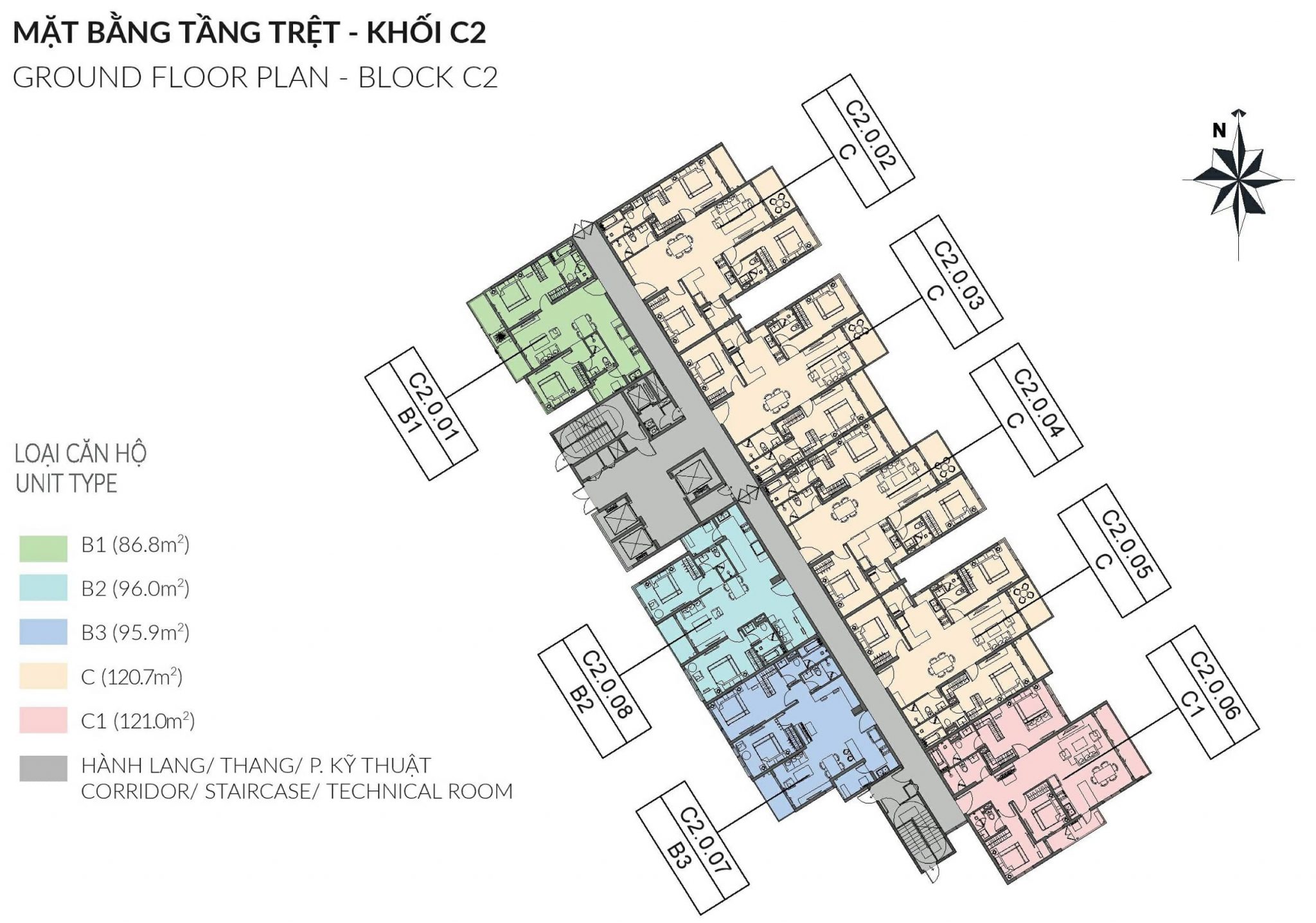 Diamond Centery - Tháp C2 - Tầng trệt