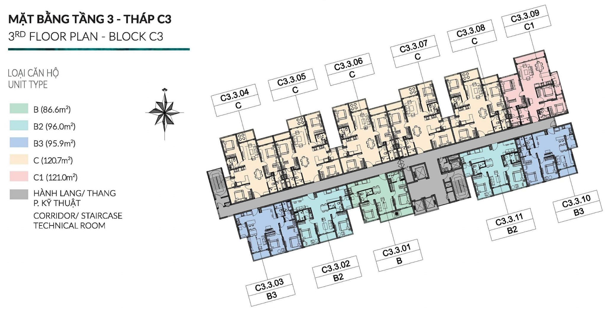 Diamond Centery - Tháp C3 - Tầng 3