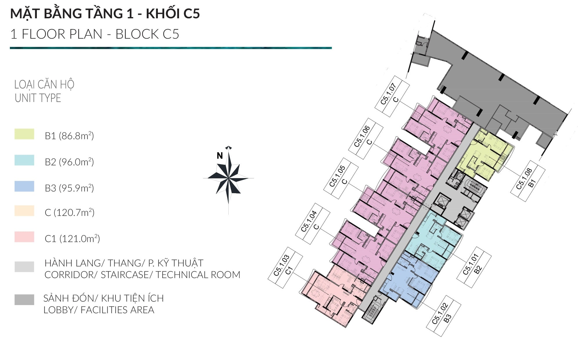 Diamond Centery - Tháp C5 - Tầng 1